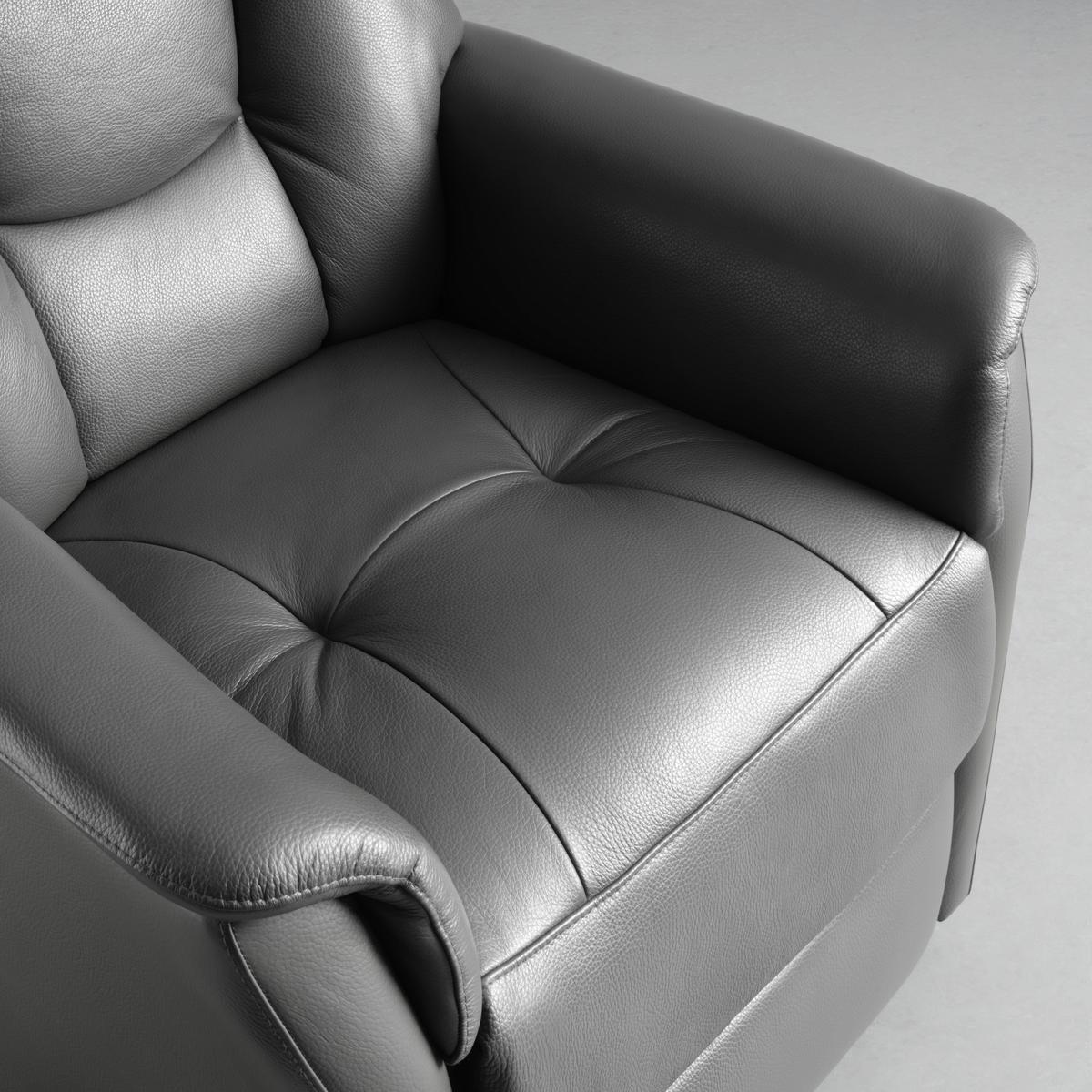 Relaxsessel Comfort in Anthrazit - Anthrazit, MODERN, Leder (80/110/86cm) - Premium Living