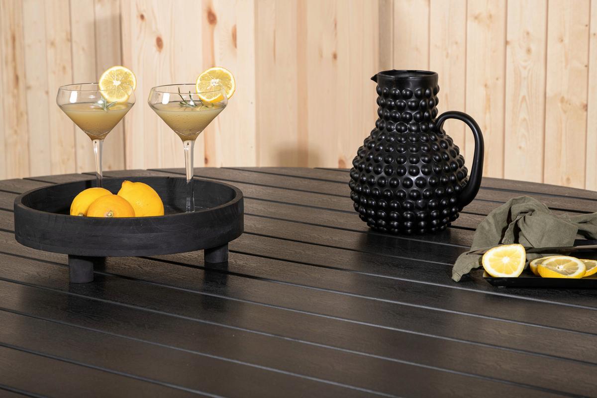 GARTENTISCH BREAK - Schwarz, KONVENTIONELL, Kunststoff/Metall (150/150/74cm) - Gardenson