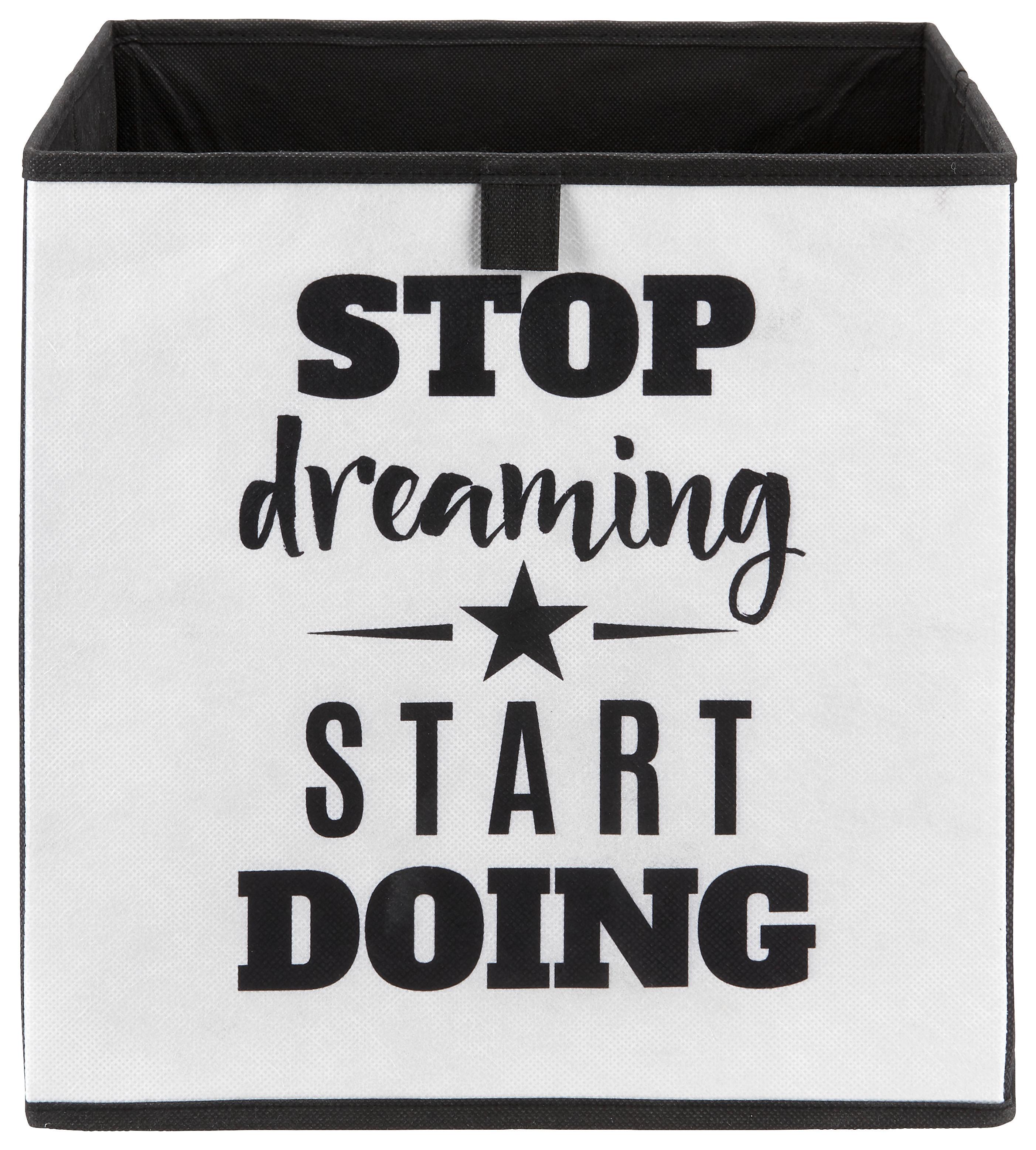 Cutie pentru depozitare POPPI 8 - alb/negru, carton/textil (32/32/32cm) - Best Price