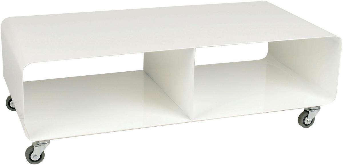 SZAFKA RTV LOUNGE M - biały, Design, tworzywo sztuczne/metal (90/30/42cm) - Kare-Design