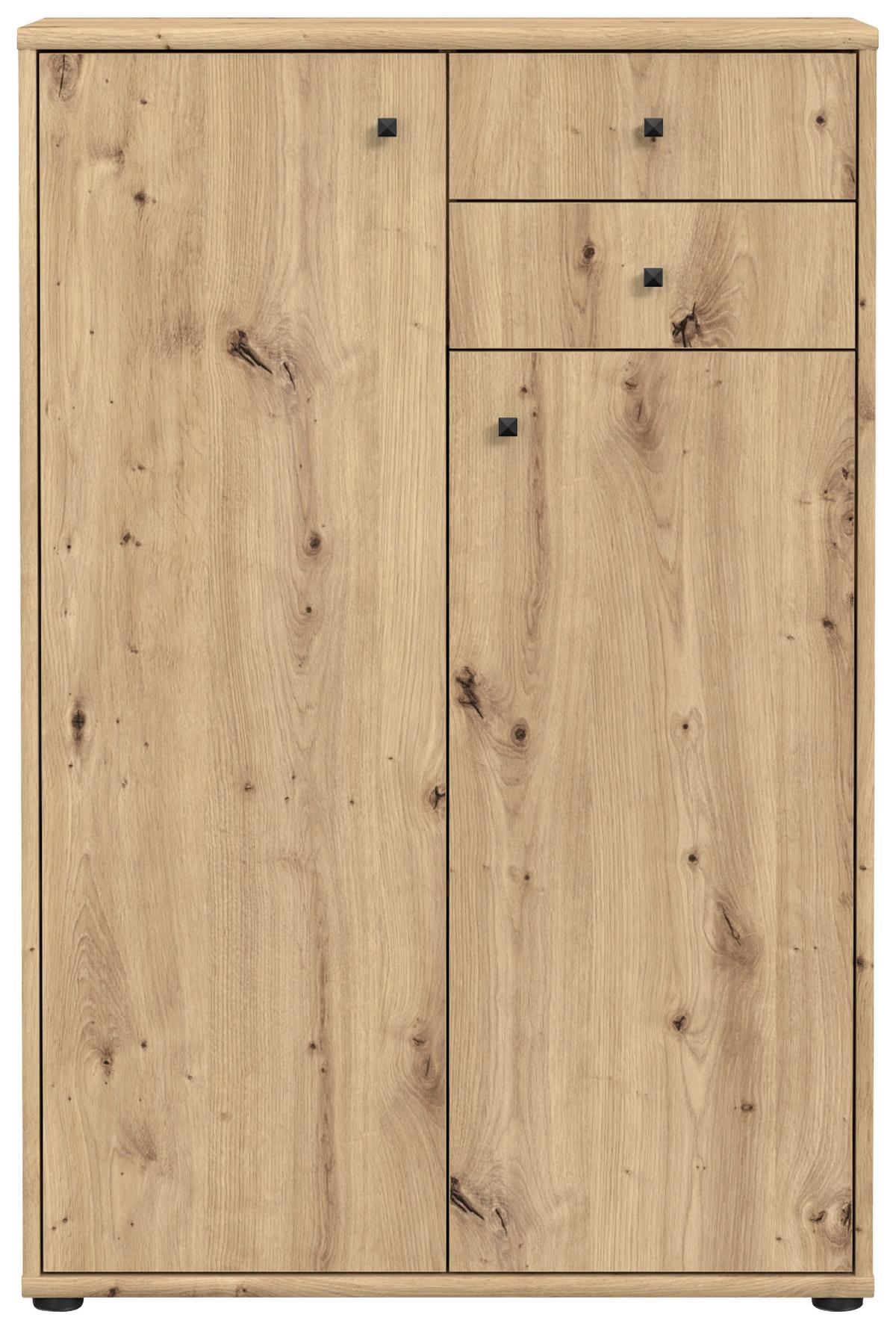 Komoda Tempra 2, Barva Hrasta - hrast artisan, Design, leseni material (73,7/111,1/34,8cm)