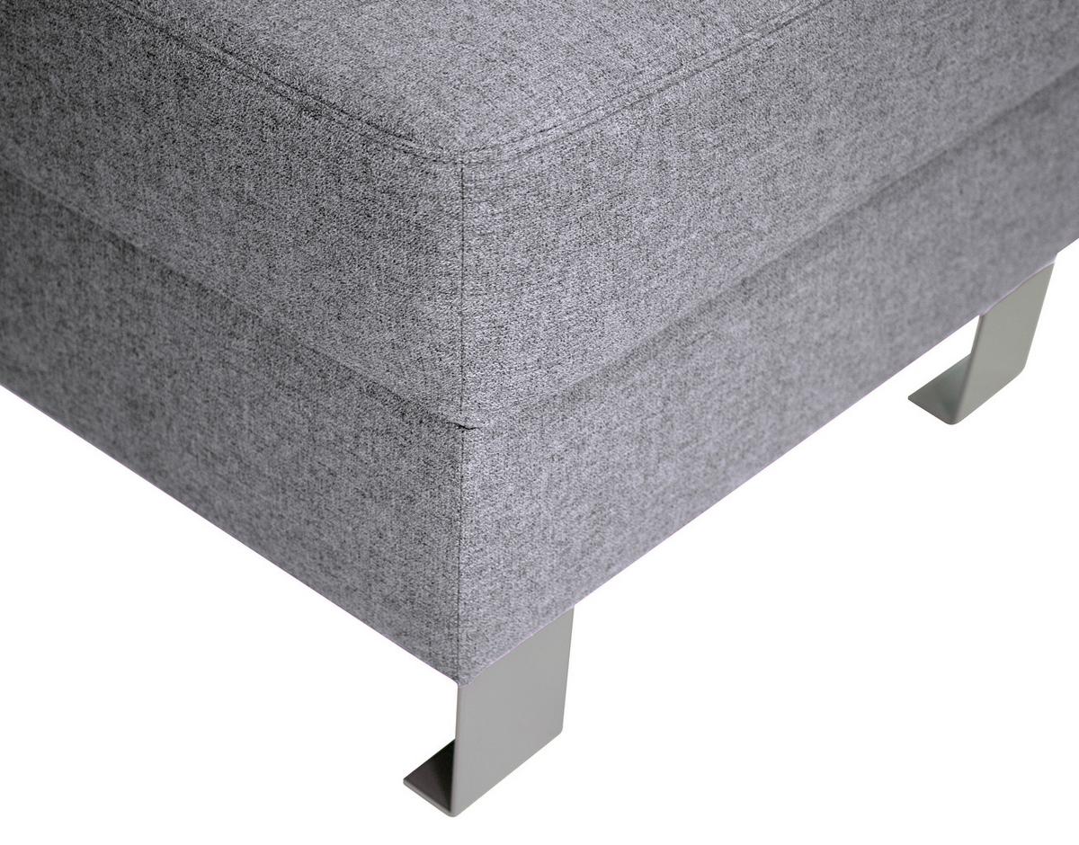 HOKER TIM - EXKLUSIV- - kolor srebrny/jasnoszary, Design, metal/tkanina (62/41/62cm) - Xora