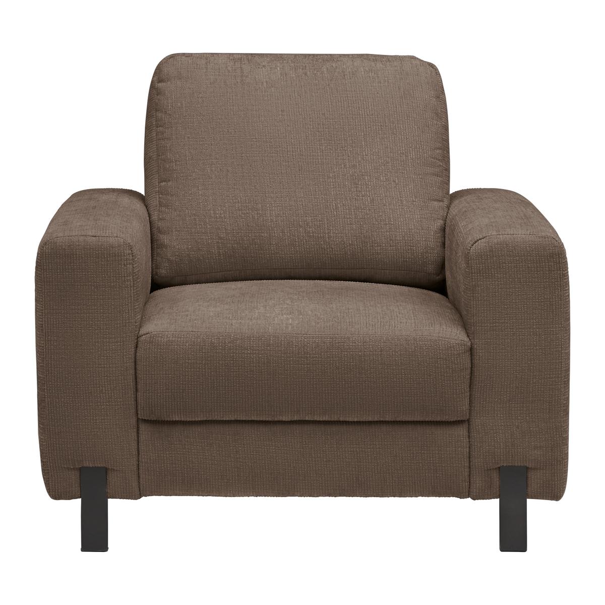 Sessel Piega Taupe - Taupe/Schwarz, MODERN, Textil/Metall (99/66-87/96cm) - Mömax