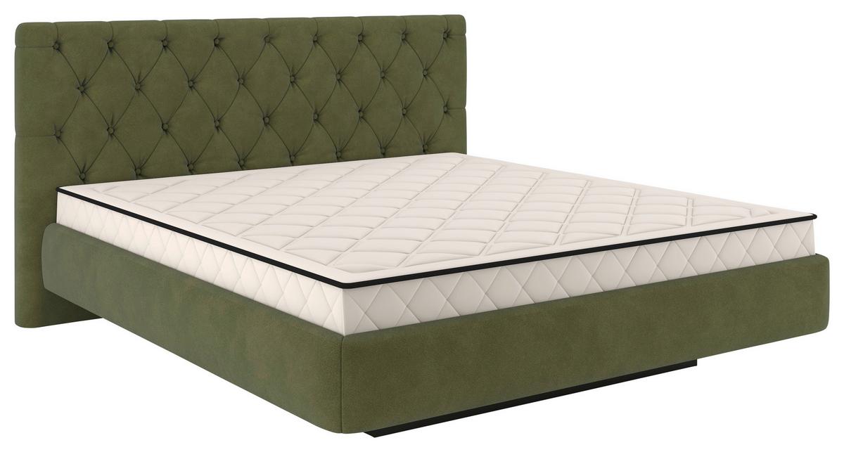 Tapecirani Krevet Pedro - zelena/crna, Moderno, drvni materijal/metal (160/200cm) - Mömax