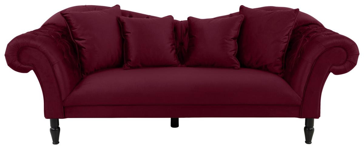 Trosjed Cupido - crvena/crna, Design, tekstil/drvo (242/91/104cm) - Mömax