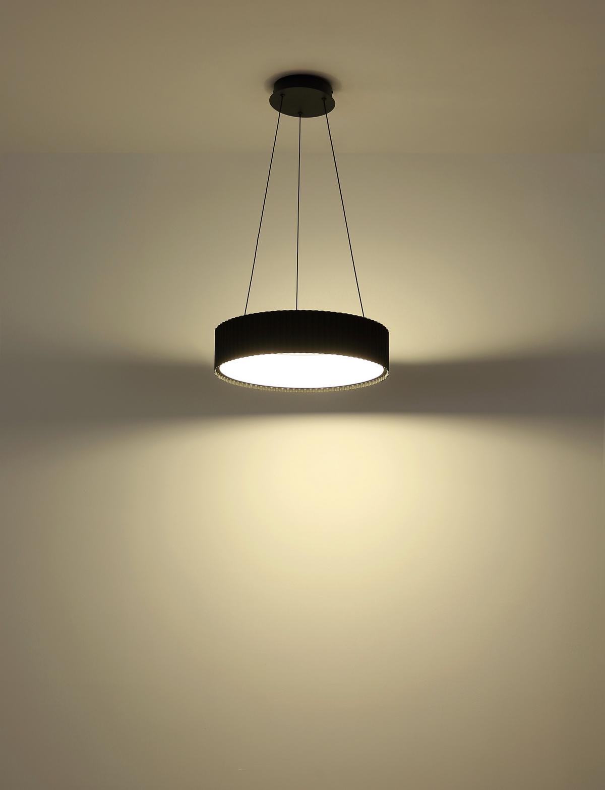 LED-HÄNGELEUCHTE 15924S KEMP - Weiss/Schwarz, Basics, Kunststoff/Metall (46/12cm) - Globo