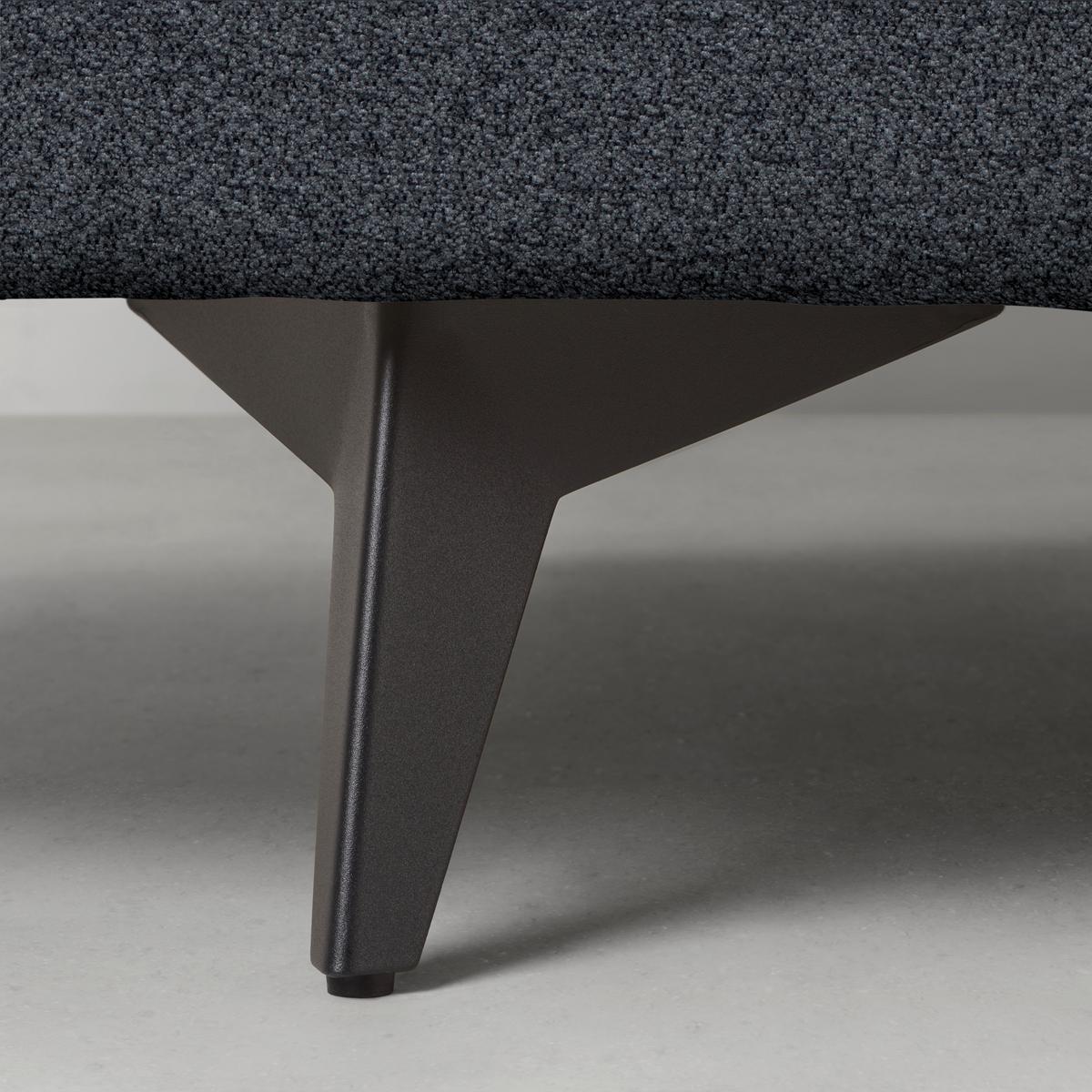 Ecksofa Axel Dunkelgrau - Dunkelgrau/Schwarz, MODERN, Textil/Metall (291/87/250cm) - Mömax