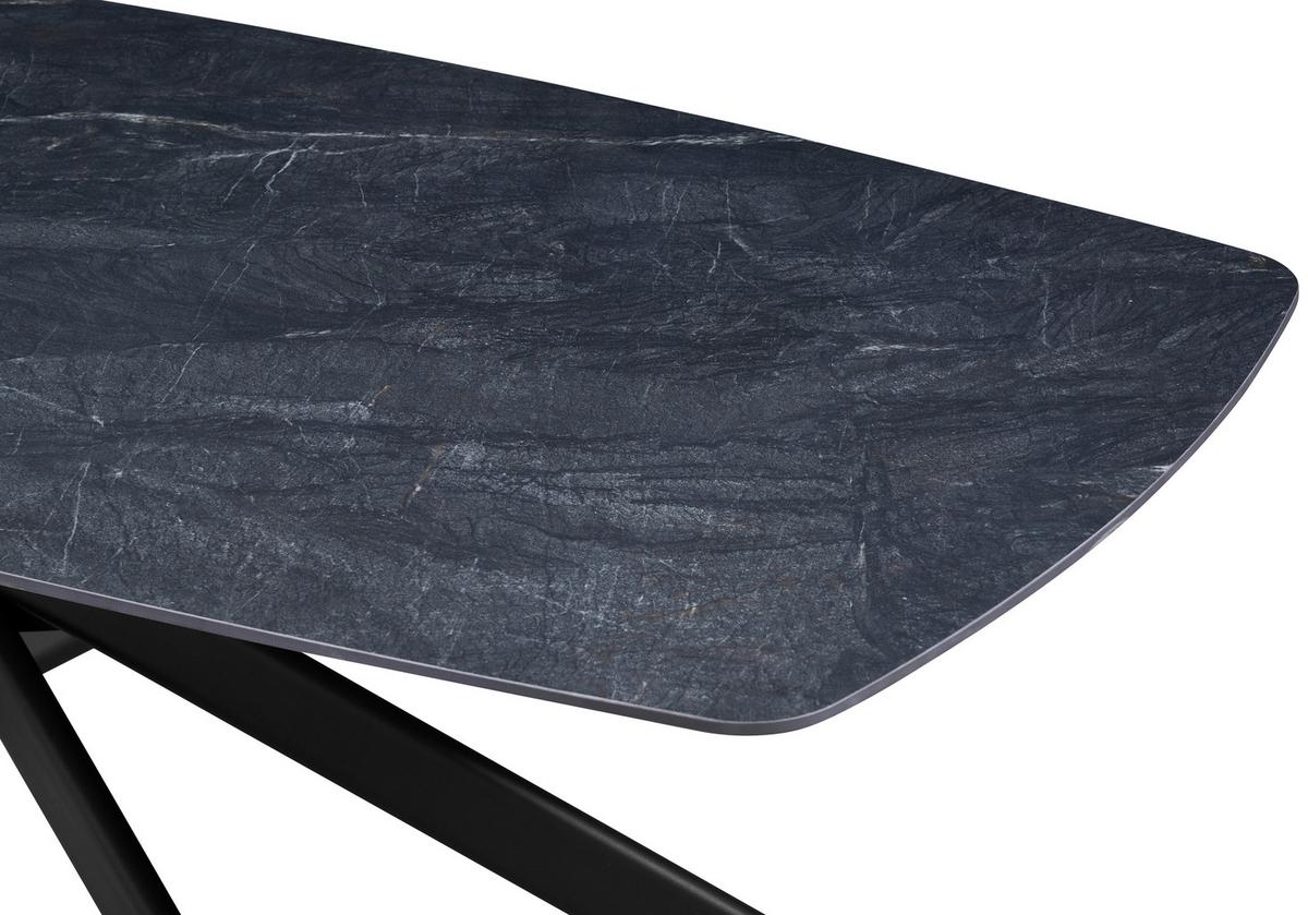 Stol Za Blagovaonicu Royal - crna, Moderno, kamen/metal (140/75/80cm) - Premium Living