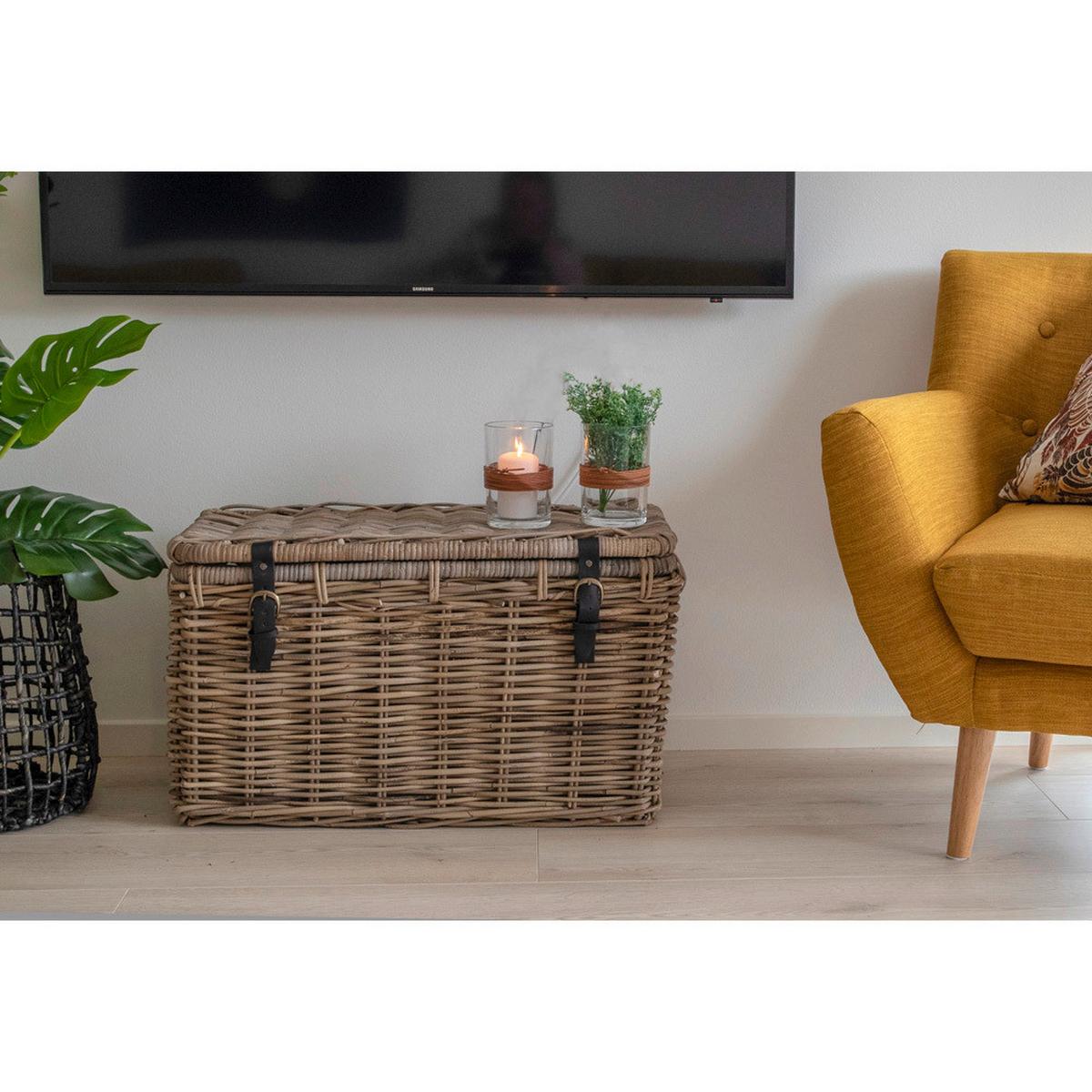 Korbset Depot Storage Trunk Naturfarben, 3er Set - Naturfarben, Basics, Naturmaterialien (81/48/51cm)
