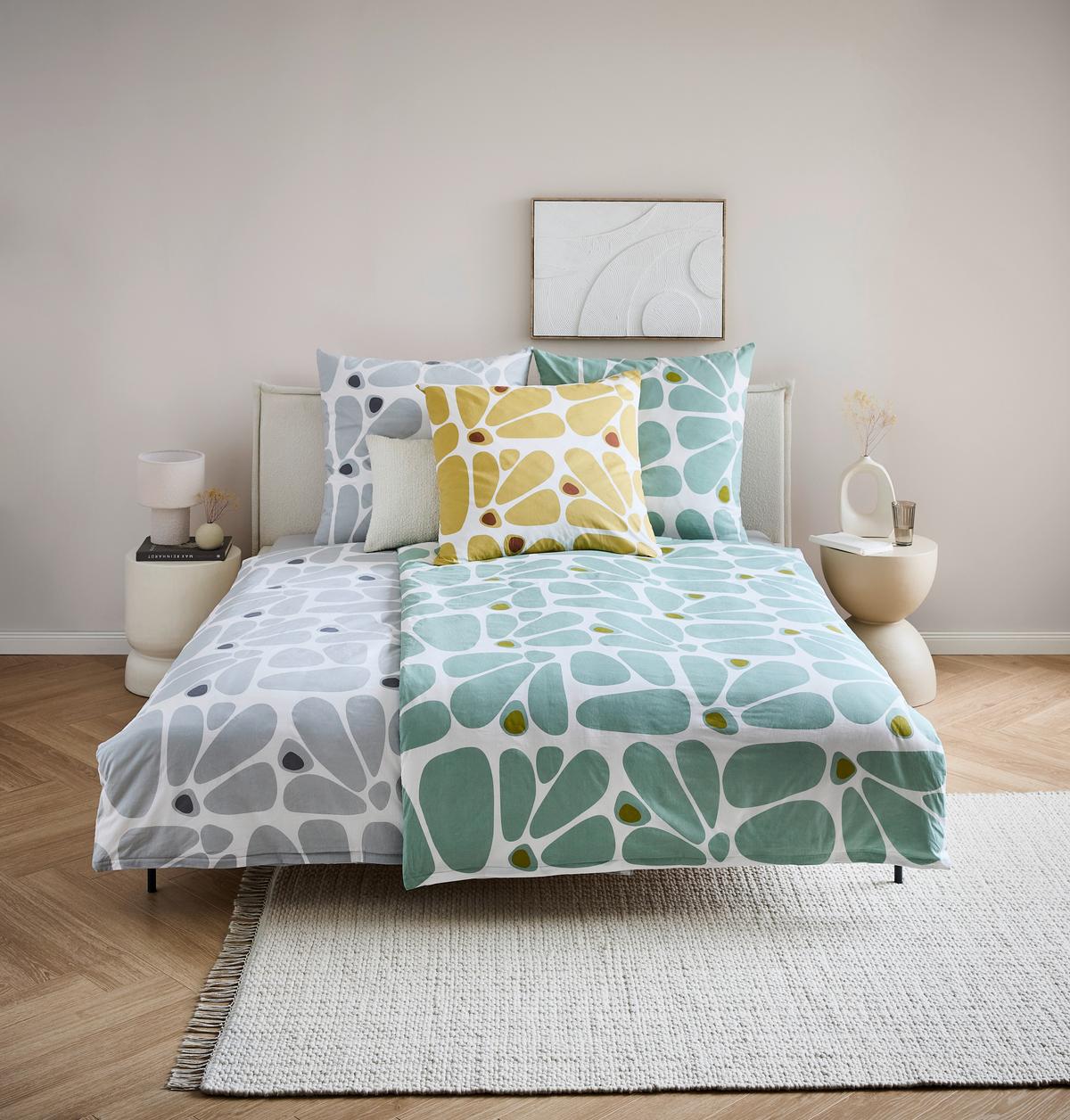 POŚCIEL MIKKA - żółty, tkanina (135/200cm) - Esposa