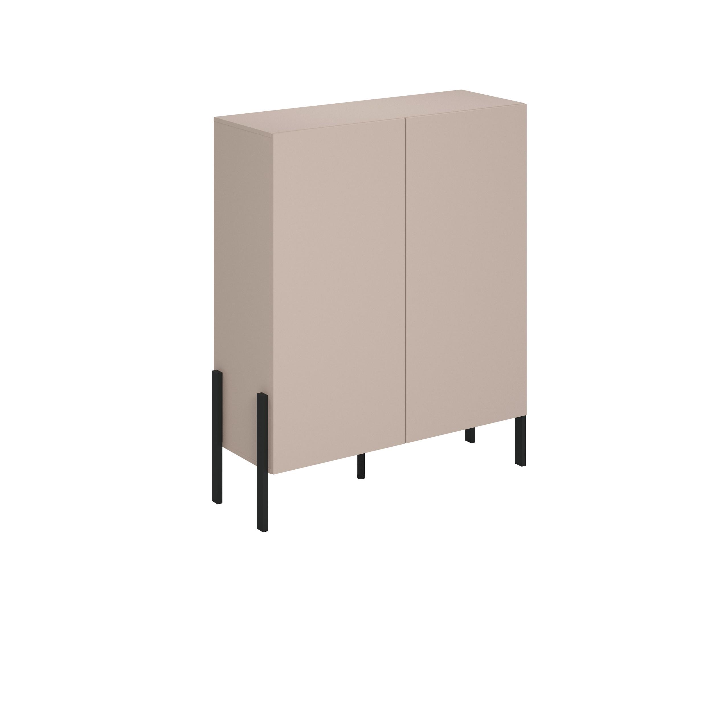 Komód Jukon - kasmír, Modern, faalapú anyag (114/135/40cm)