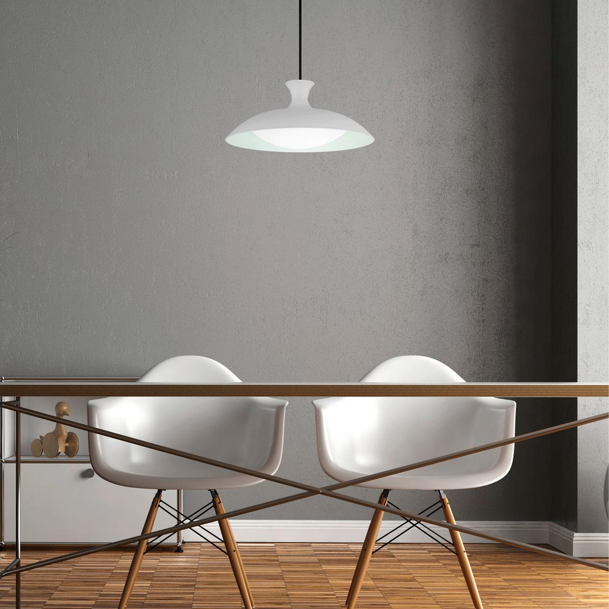 LAMPA WISZĄCA LED AMELIE - biały/opal, Trend, tworzywo sztuczne/metal (40/150cm) - Collett's Monde