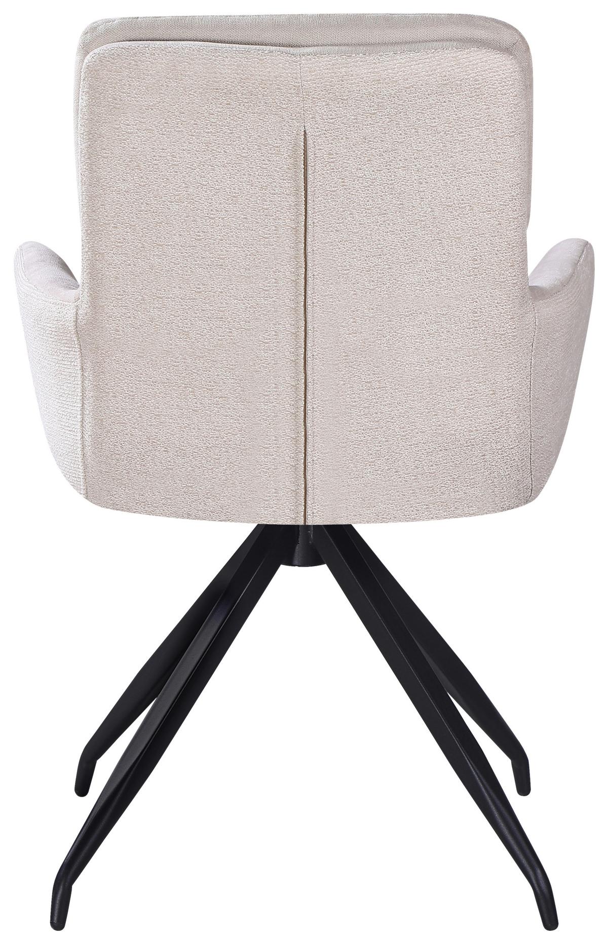 Armlehnstuhl Nova Beige/Schwarz - Beige/Schwarz, MODERN, Textil/Metall (61/89/67cm) - Premium Living