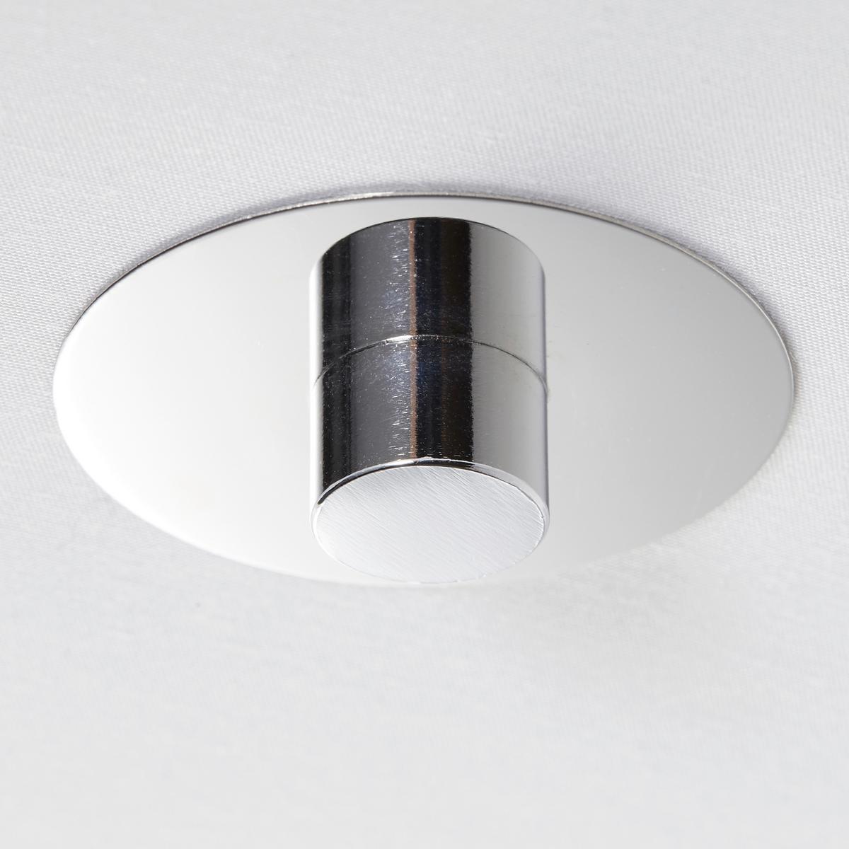 Deckenleuchte Andria in Hellgrau max. 60 Watt - Chromfarben/Hellgrau, Design, Textil/Metall (60/26,5cm) - Brilliant