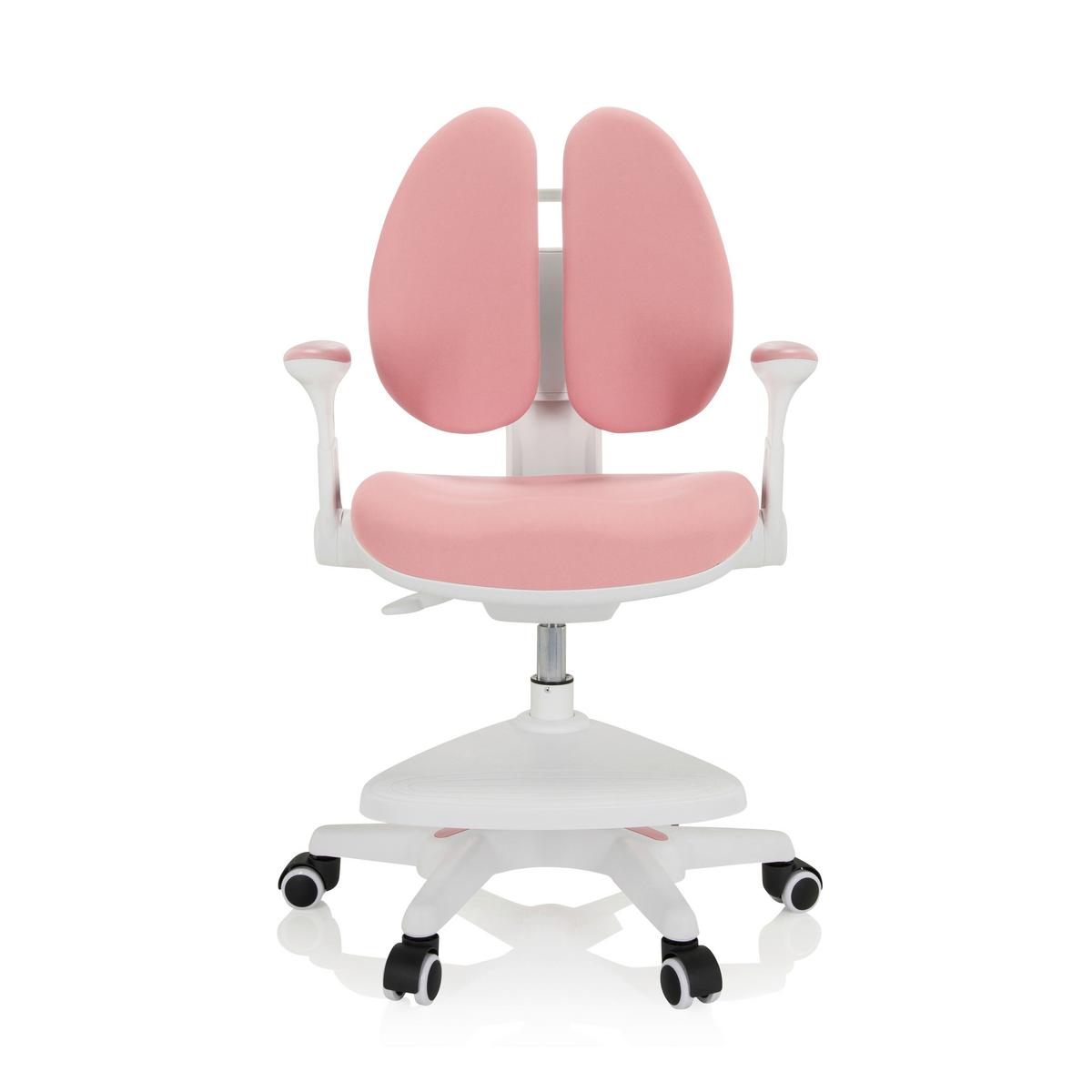 Jugenddrehstuhl Kid Wing ca.56x88x52cm Rosa,Weiß - Rosa/Weiß, MODERN, Kunststoff/Textil (56/88/52cm) - MID.YOU