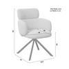 STOL MED ARMSTÖD LIORA - brun/svart, Modern, metall/textil (57,5/84/61cm) - Bessagi Home