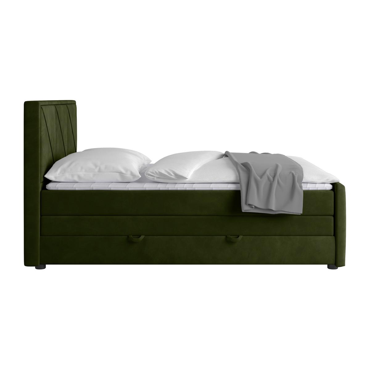Boxspringbett Bologna ca. 180x200 cm Grün - Grün, MODERN, Holz/Kunststoff (180/200cm) - MID.YOU