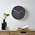 Uhr Priya ca.ø30,4cm - Schwarz, MODERN, Glas/Kunststoff (30,4cm) - Mömax modern living