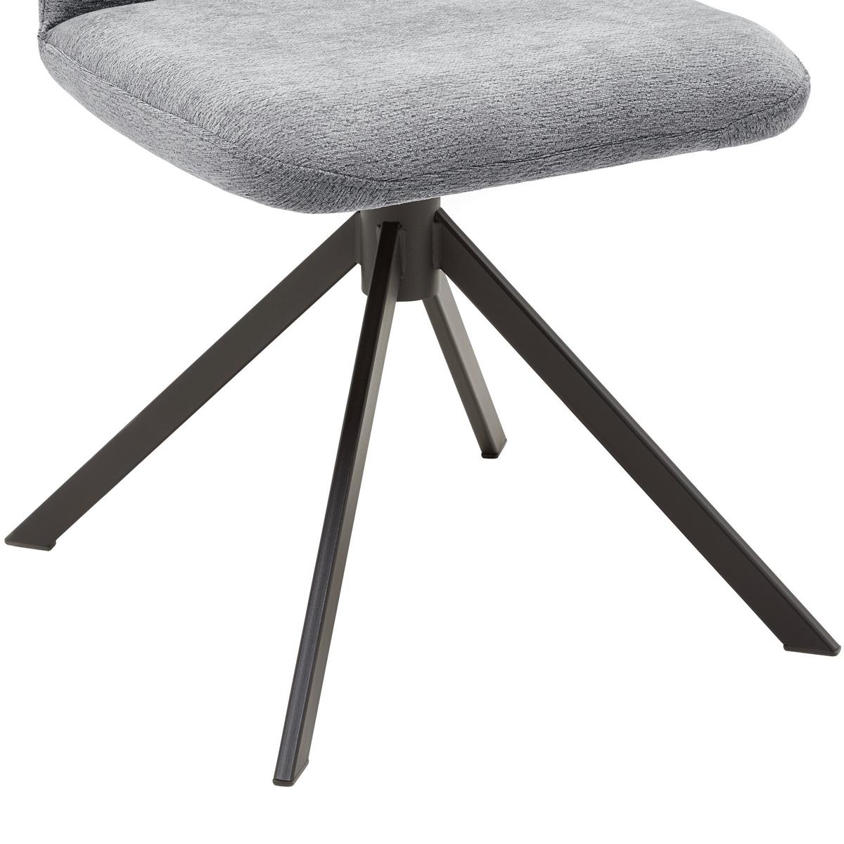 Stuhl Kassel Grau/Schwarz - Schwarz/Grau, MODERN, Textil/Metall (47/92/43cm) - Based