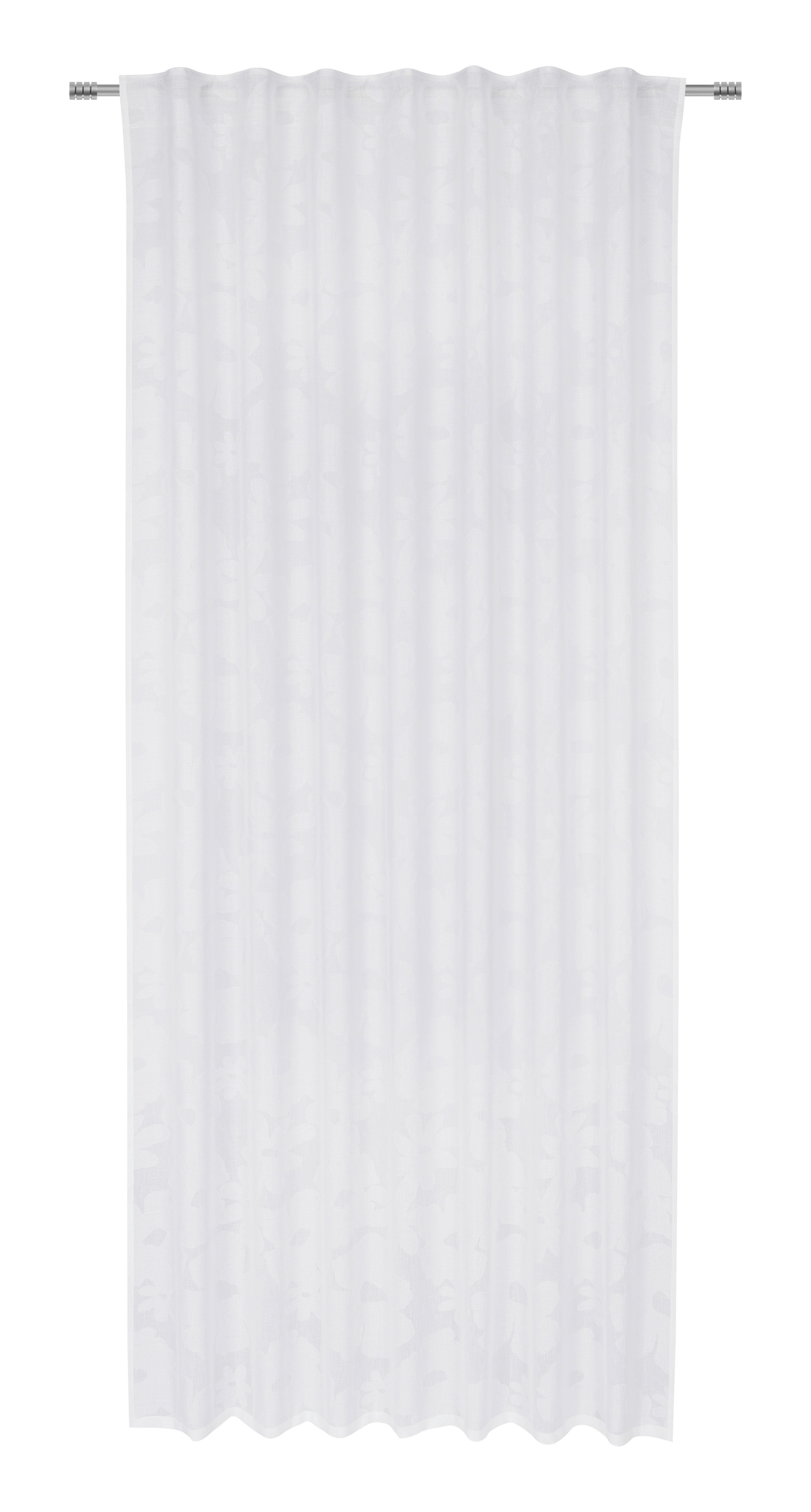 Készfüggöny Jannika - fehér, Romantik / Landhaus, műanyag (140/245cm) - Bessagi Home