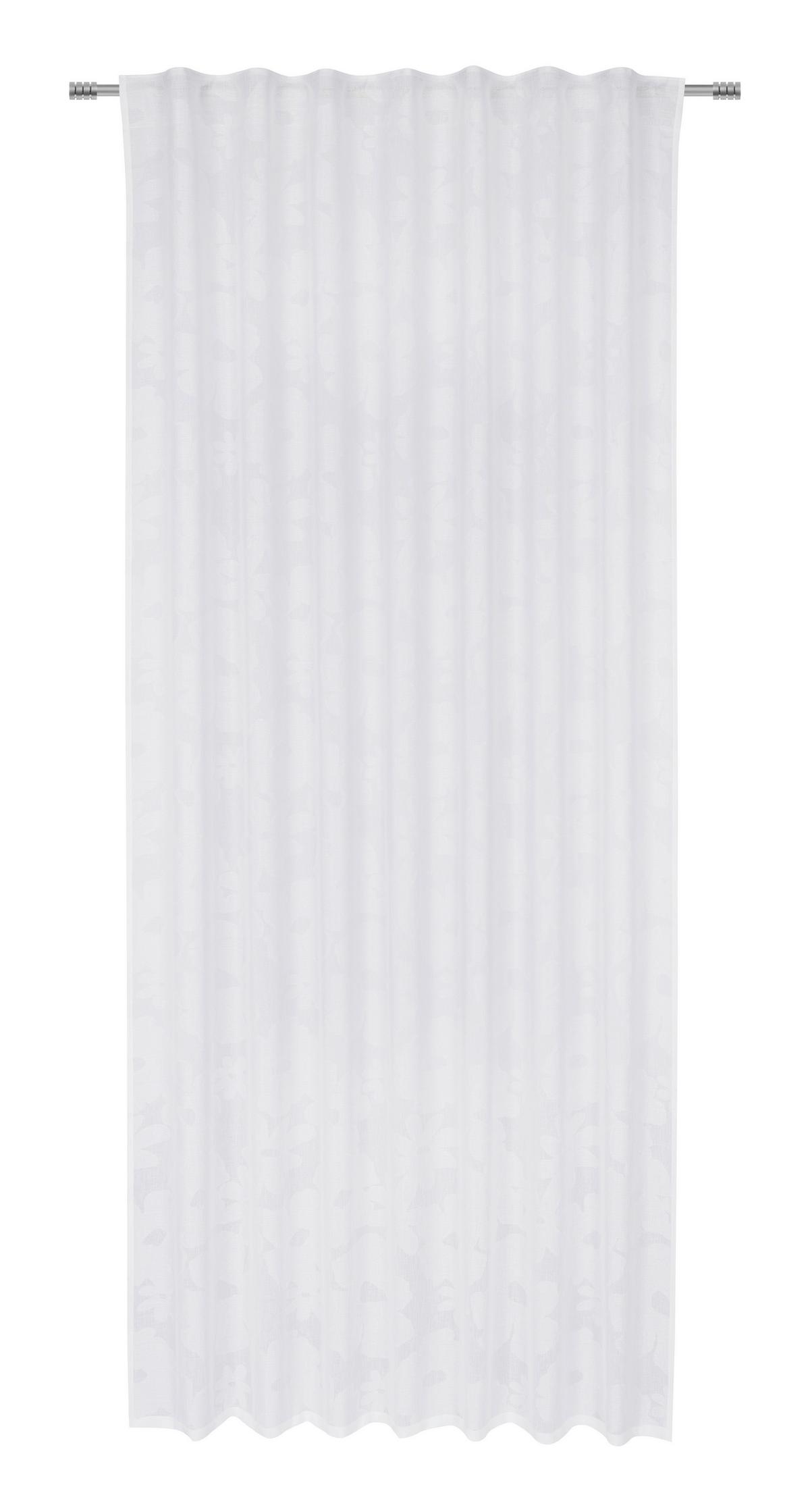 Készfüggöny Jannika - fehér, Romantik / Landhaus, műanyag (140/245cm) - Bessagi Home