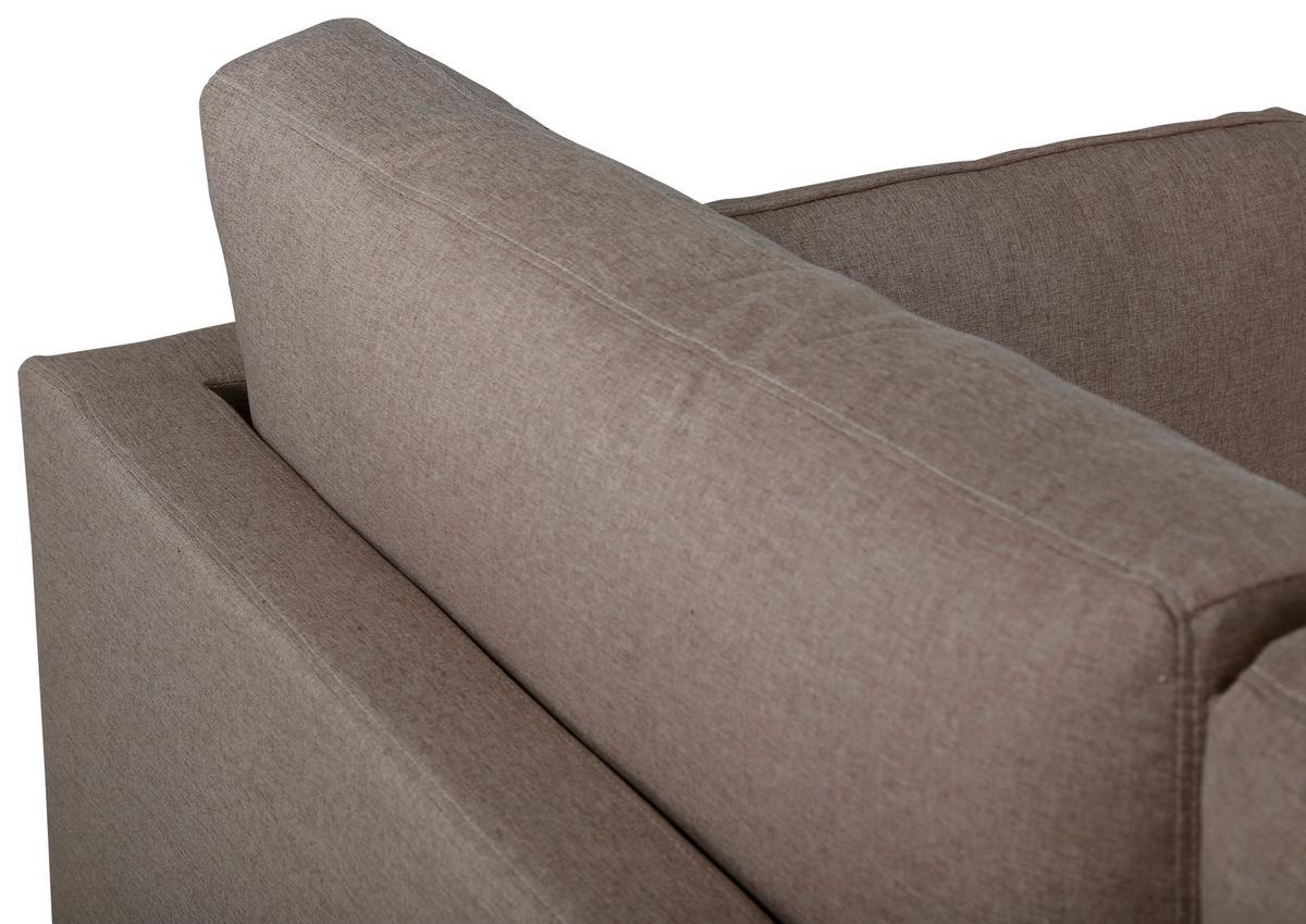 2-SITZER-SOFA BOOM - Hellbraun/Schwarz, Design, Textil/Metall (203/84/90cm) - Livetastic