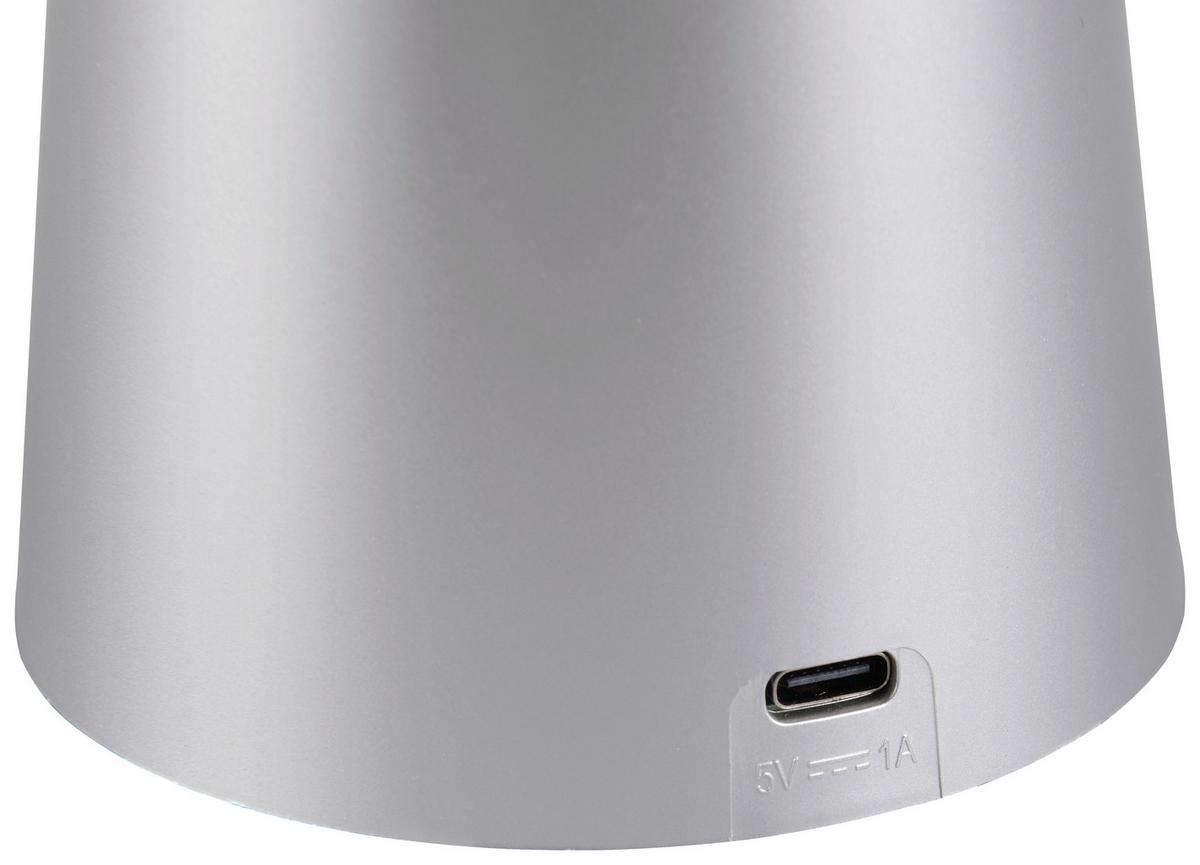 Lampă cu sclipici Gertrude - argintiu, Konventionell, plastic/metal (9/33cm) - Mömax