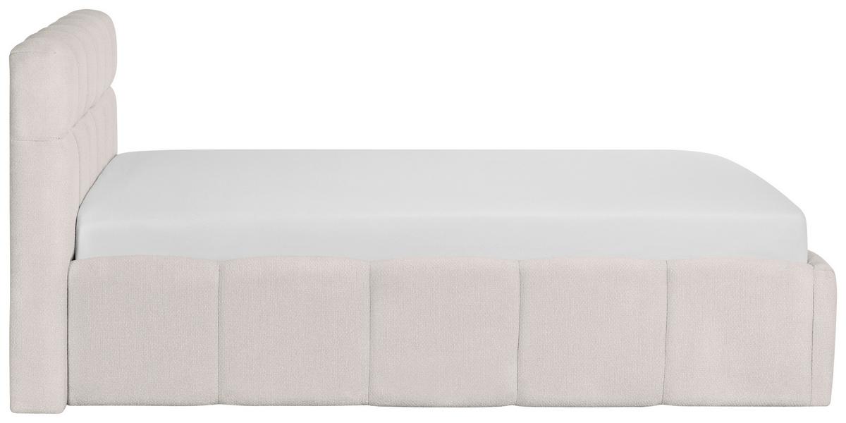 Polsterbett Ascona Creme Ca. 140x200cm - Creme/Schwarz, Konventionell, Kunststoff/Textil (140/200cm) - Mömax