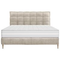 Boxspringbett Portofino - Eichefarben/Beige, Trend, Holz/Holzwerkstoff (180/200cm) - Premium Living