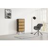 COMMODE MADRID -EXKLUSIV- - couleur naturelle/noir, MODERN, matériau en bois/métal (48cm) - Mömax