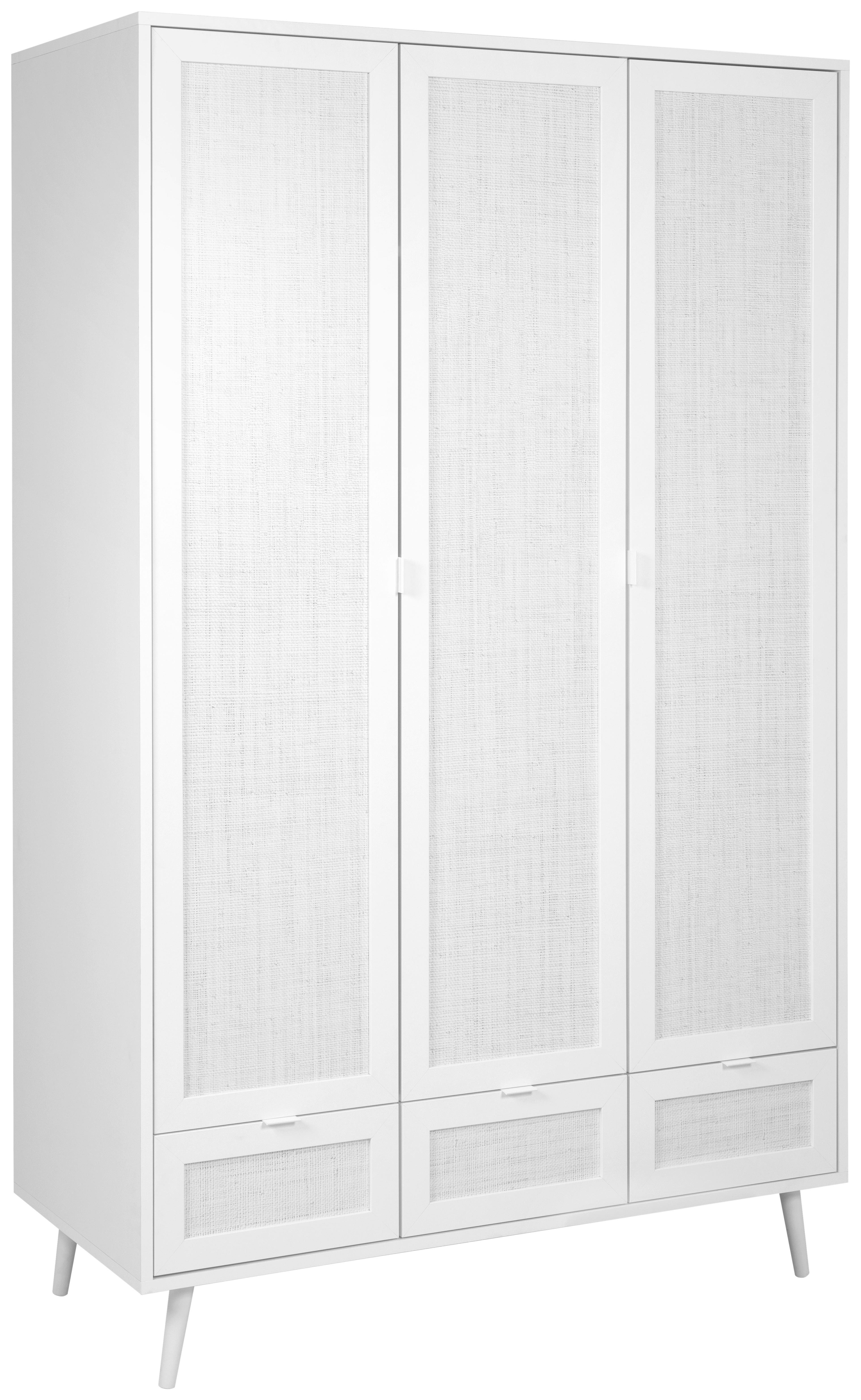 Omara Za Oblačila Dili, Bela, 120 Cm - bela, Basics, umetna masa/leseni material (120/195/55cm) - MID.YOU