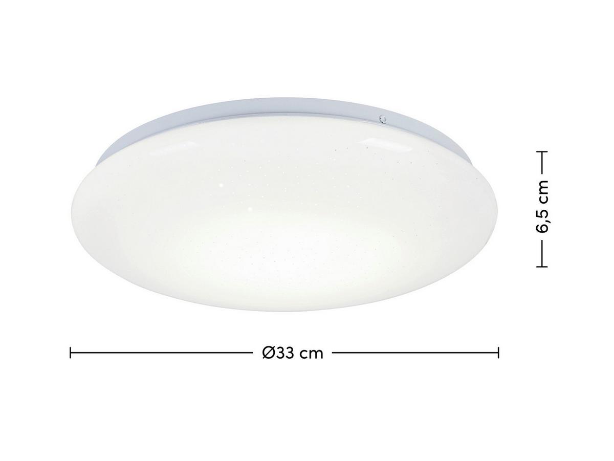 Stropna Led-svetilka Iskri - bela, Moderno, kovina/umetna masa (33/6,5cm) - Mömax