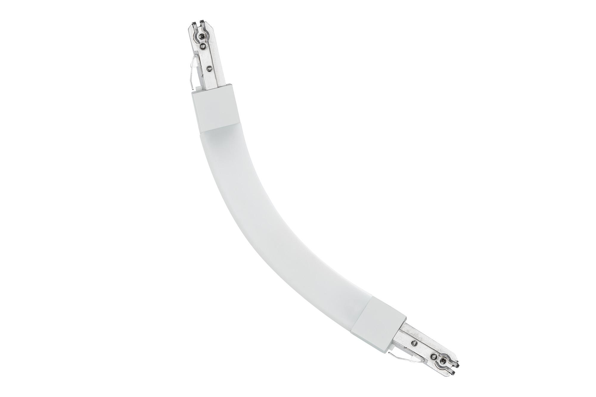 Schienensystem-Verbinder Flex II in Weiß/Chromfarben - Chromfarben/Weiß, Design, Kunststoff/Metall (22,7/1,8/1,8cm) - Paulmann