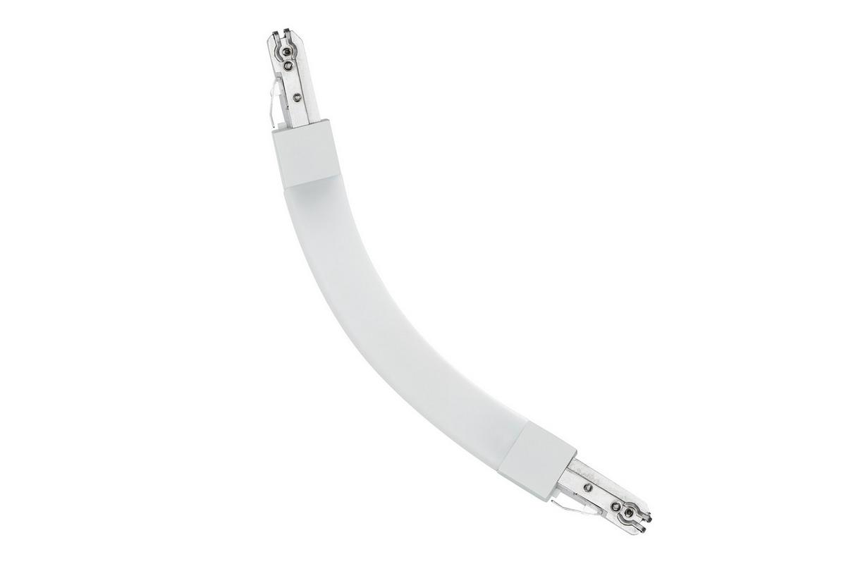 Schienensystem-Verbinder Flex II in Weiß/Chromfarben - Chromfarben/Weiß, Design, Kunststoff/Metall (22,7/1,8/1,8cm) - Paulmann