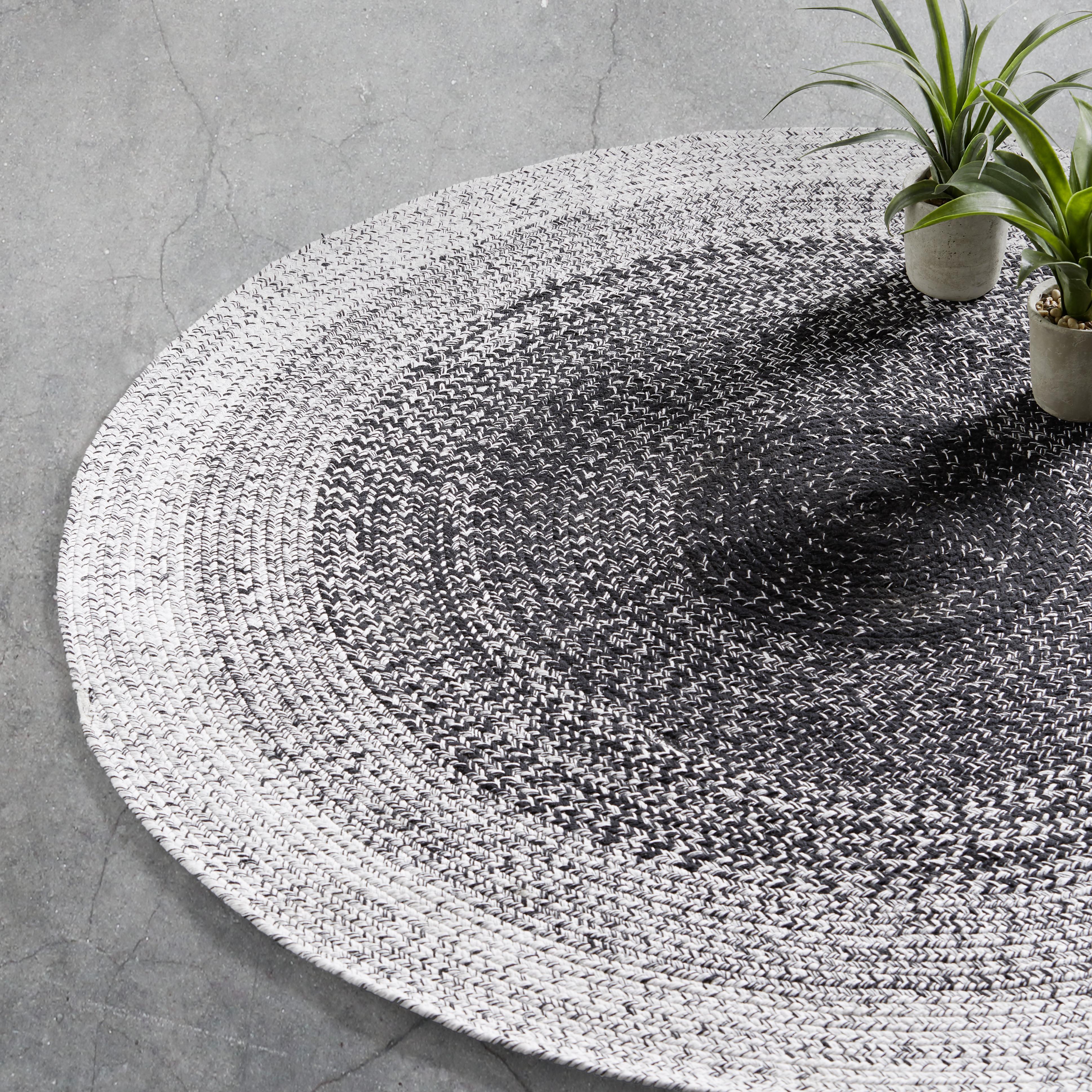 FLATVÄVD MATTA MARIE -AKT- - vit/svart, textil (160cm) - Modern Living