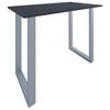 BARTISCH XONA B 140X80 - Anthrazit/Silberfarben, Konventionell, Holzwerkstoff/Metall (140/80/102cm)