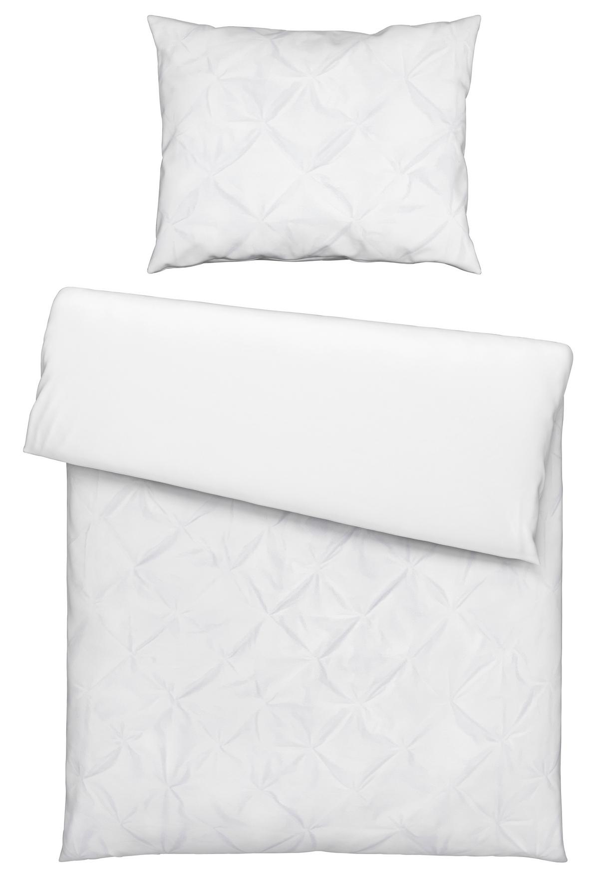 Bettwäsche Kate Weiß ca. 140x200cm - Weiß, LIFESTYLE, Textil (140/200cm) - Modern Living