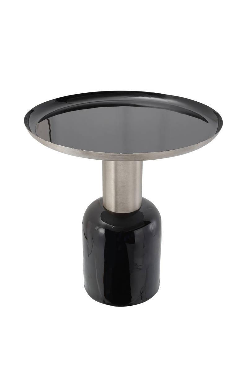 Beistelltisch Beistelltisch Art Deco 725 - Silberfarben/Schwarz, Trend, Metall (50/50/52cm) - Kayoom