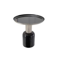 Beistelltisch Beistelltisch Art Deco 725 - Silberfarben/Schwarz, Trend, Metall (50/50/52cm) - Kayoom