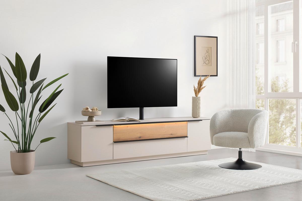 TV-Element Neo Eichefarben/Kaschmir - Kaschmir/Eichefarben, MODERN, Holzwerkstoff/Kunststoff (210/53/40cm) - Mömax