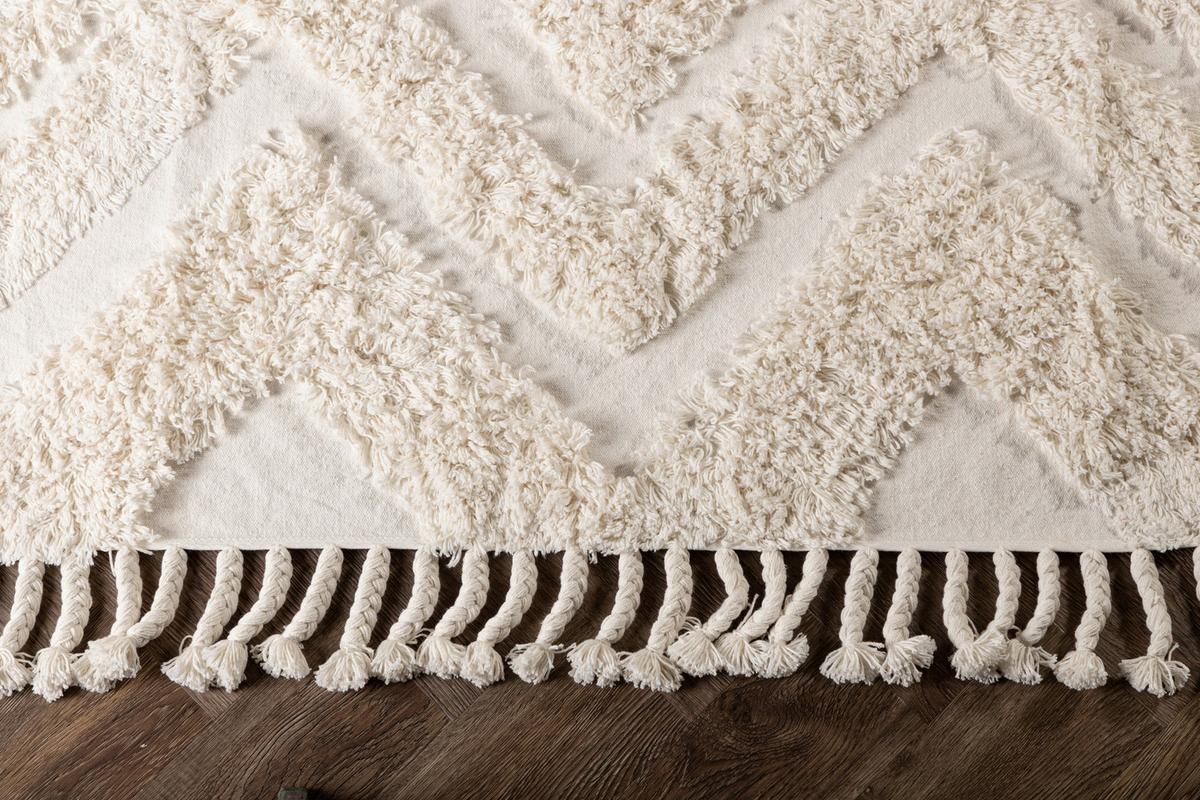 HOCHFLORTEPPICH HILMA - Weiß, LIFESTYLE, Textil (200/300cm) - P & B