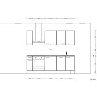 Küchenblock Flash Low m. Geräten Schieferfarben - Schieferfarben/Edelstahlfarben, MODERN, Holzwerkstoff/Metall (240cm) - Nobilia