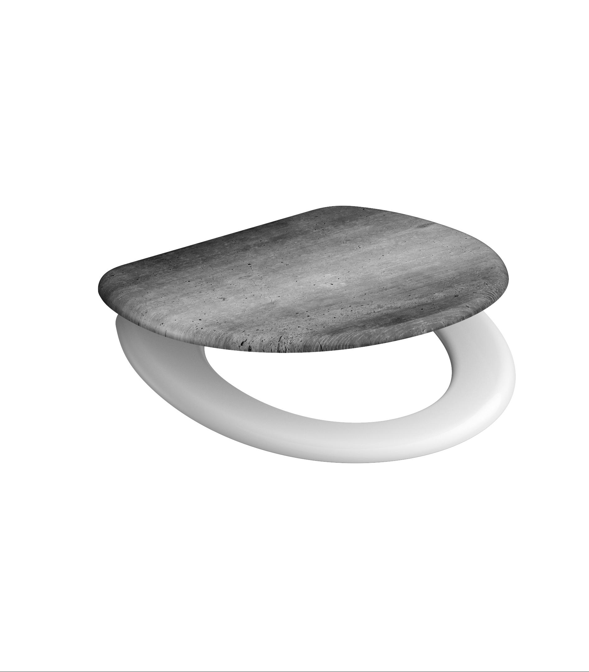 Deska Za Wc-školjko Industrial Grey -Sb- - siva, umetna masa (37,2/1,4/44,5cm) - Schütte