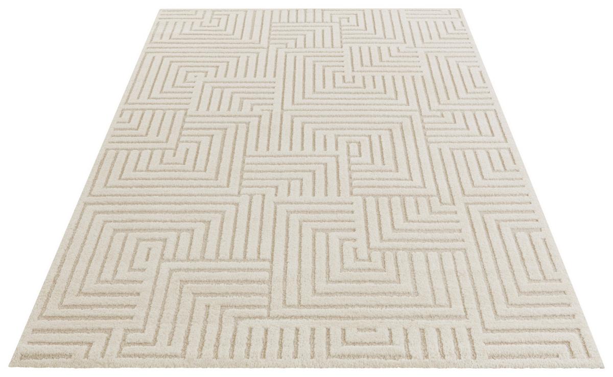 Hochflorteppich Manipu Creme ca. 120x170cm - Creme, Basics, Kunststoff (120/170cm)