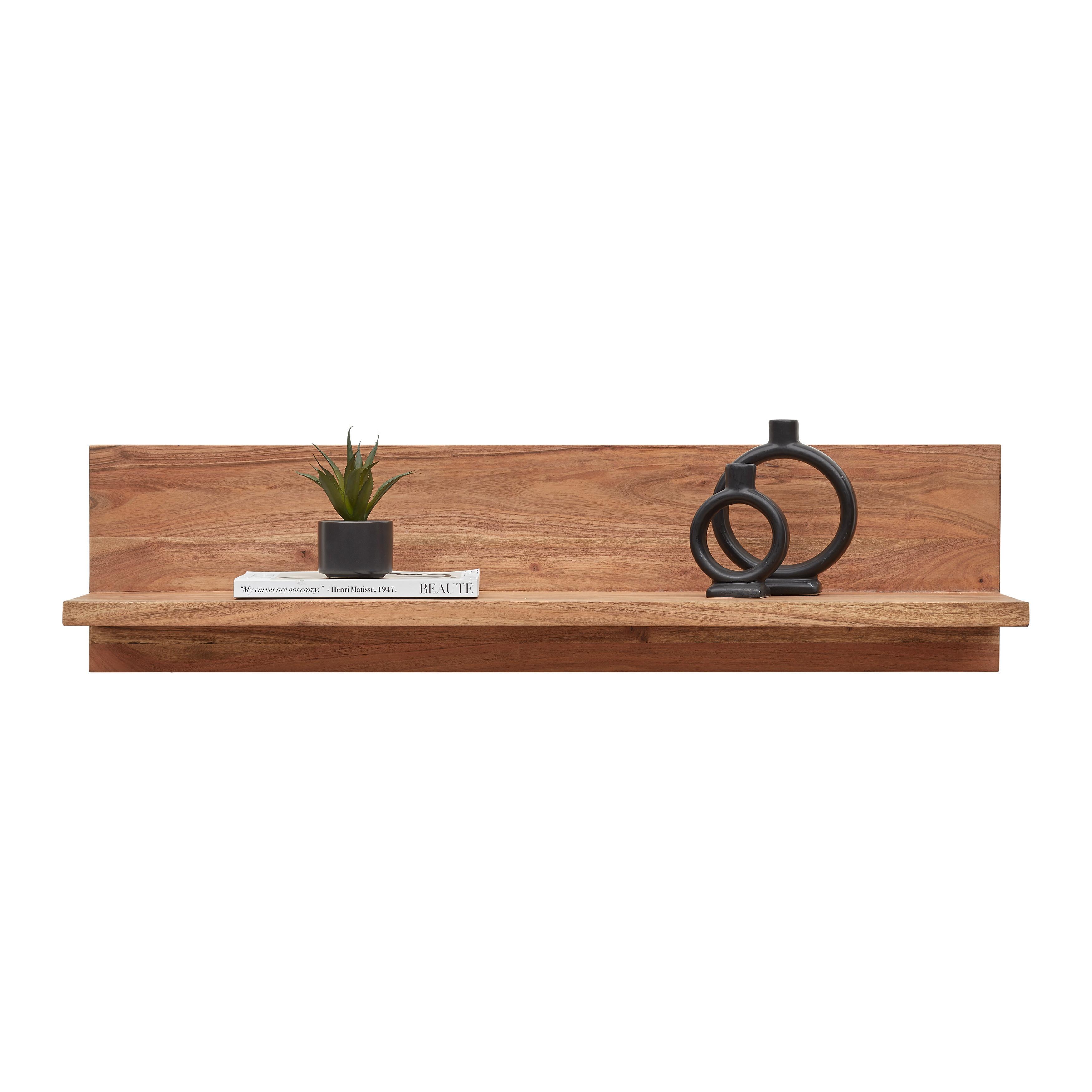 VÄGGHYLLA SHIVA - akaciefärgad, Modern, trä (100/25/25cm) - Mömax
