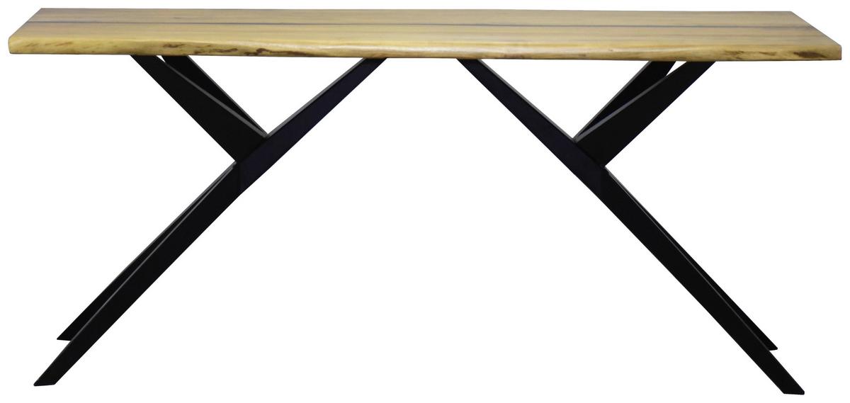 Étkezőasztal Hannes - akáciaszínű/fekete, Modern, fa/fém (120/76/80cm) - Mömax