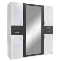 Ormar S Klasičnim Vratima Vegas - bijela/srebrne boje, Basics, drvni materijal (180/208/58cm) - Modern Living