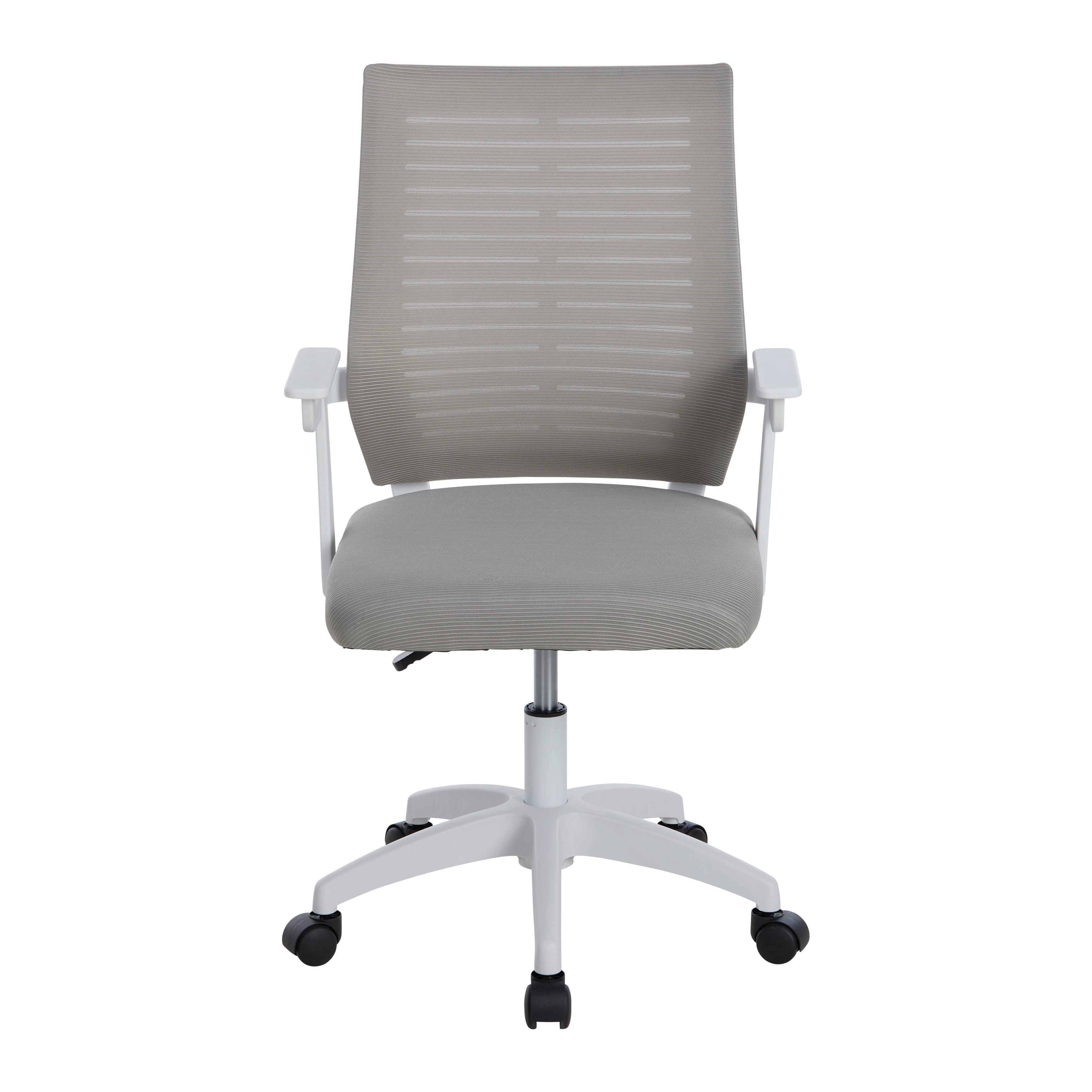 SNURRSTOL ARIANA - vit/grå, Modern, textil/plast (55/90-100/55cm) - Mömax