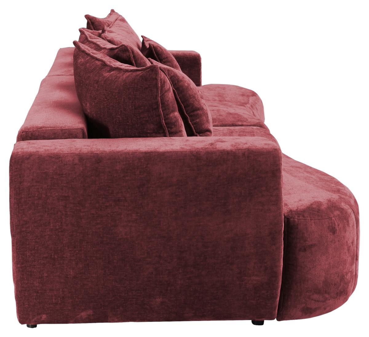 Mega Sofa Berg - bordo/crna, Trend, tekstil/plastika (292/71-99/127cm) - Modern Living