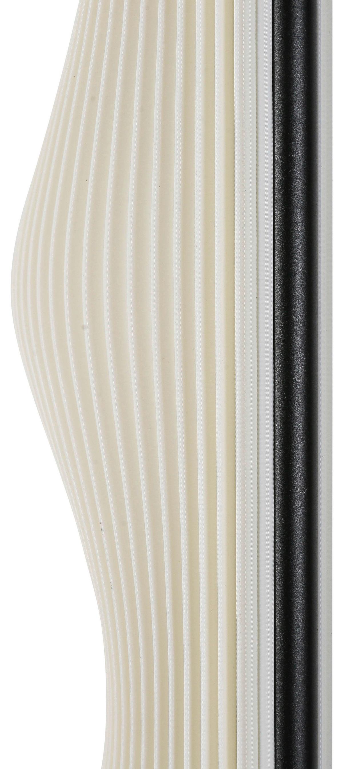 LED-Stehleuchte Laseri Schwarz/Weiß max. 24 Watt - Weiss/Schwarz, Konventionell, Kunststoff/Metall (26/19/148cm) - Mömax